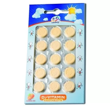 1x1 vitaday d3 vitamin rágótabletta napocskás 15db