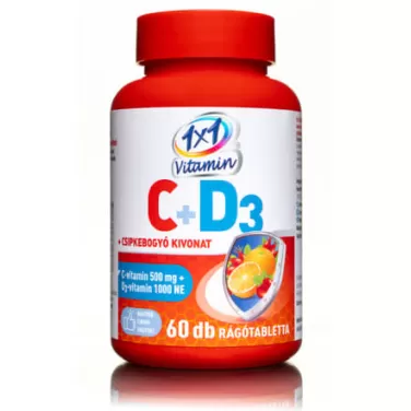 c-vitamin 500mg+d3+csipkebogyó rágótabletta narancs 60 db