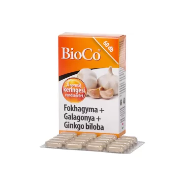 Fokhagyma+galagonya+gingko biloba tabletta 60 db