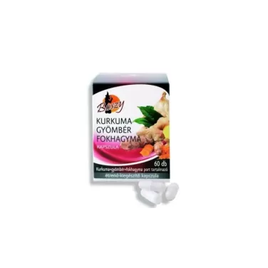 Kurkuma-gyömbér-fokhagyma por kapszula 60 db