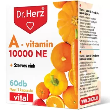 a-vitamin 10000NE+szerves cink kapszula 60 db