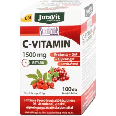 C-vitamin 1500 mg+d3+cink+csipkebogyó+acerola kivona 100 db