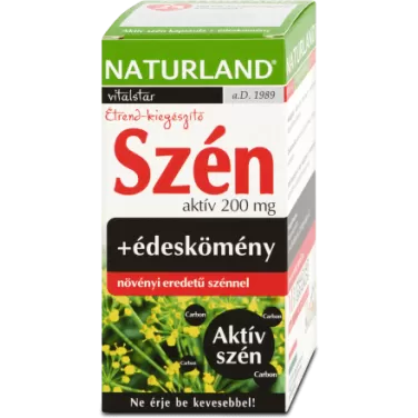 Aktív szénkapszula 200 mg + édeskömény 30x 30 db